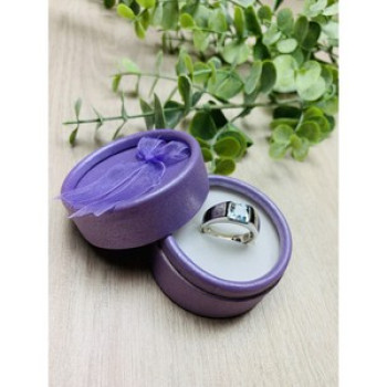 925 Sterling Silver Blue Spinel Ring Size 6.5