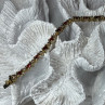925 Sterling Silver Gold Plated Garnet Bracelet Length 7.5