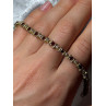 925 Sterling Silver Gold Plated Garnet Bracelet Length 7.5