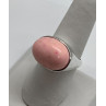 925 Sterling Silver & Pink Agate Ring Size 7.5