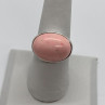 925 Sterling Silver & Pink Agate Ring Size 7.5