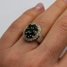 925 Sterling Silver Emerald Ring Size 6
