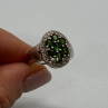 925 Sterling Silver Emerald Ring Size 6