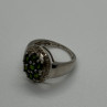 925 Sterling Silver Emerald Ring Size 6