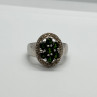 925 Sterling Silver Emerald Ring Size 6