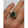 925 Sterling Silver Emerald Ring Size 6
