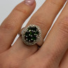 925 Sterling Silver Emerald Ring Size 6