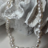 925 Sterling Silver Freshwater Pearls Necklace Length 18 IN