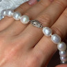 925 Sterling Silver Freshwater Pearls Necklace Length 18 IN