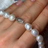 925 Sterling Silver Freshwater Pearls Necklace Length 18 IN
