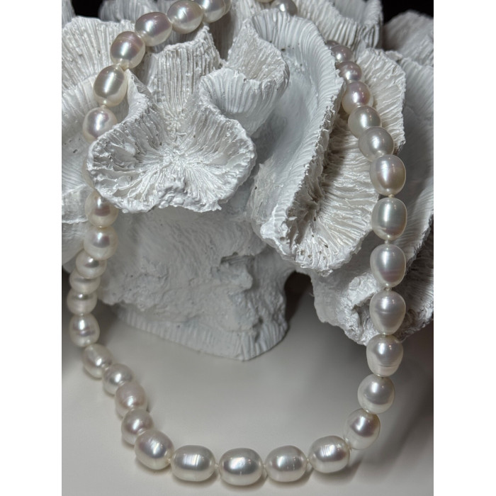 925 STERLING SILVER FRESHWATER PEARLS NECKLACE LENGTH 18 INCH