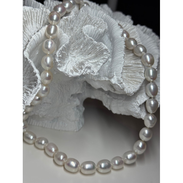 925 STERLING SILVER FRESHWATER PEARLS NECKLACE LENGTH 18 INCH