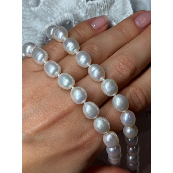 925 STERLING SILVER FRESHWATER PEARLS NECKLACE LENGTH 18 INCH