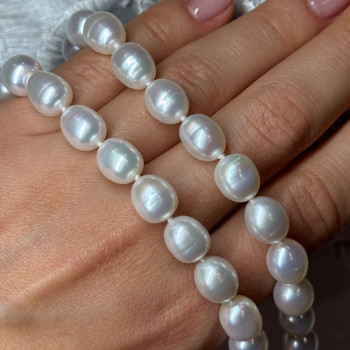 925 Sterling Silver Freshwater Pearls Necklace Length 18 IN