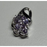 925 Sterling Silver Tanzanite & Diamond Pendant