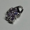 925 Sterling Silver Tanzanite & Diamond Pendant