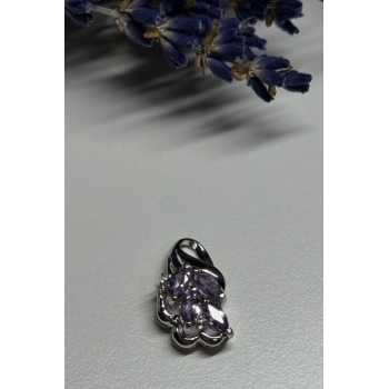 925 Sterling Silver Tanzanite & Diamond Pendant