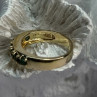 925 Sterling Silver Gold Plated Emerald Ring Size 8