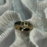 925 Sterling Silver Gold Plated Emerald Ring Size 8