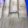 925 Sterling Silver Pink Quartz Ring Size 8