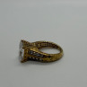 925 Sterling Silver Gold Plated CZ Ring Size 4.5