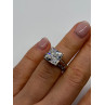 925 Sterling Silver Gold Plated CZ Ring Size 4.5