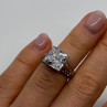 925 Sterling Silver Gold Plated CZ Ring Size 4.5