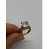 925 Sterling Silver Gold Plated CZ Ring Size 4.5