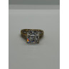 925 Sterling Silver Gold Plated CZ Ring Size 4.5