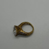 925 Sterling Silver Gold Plated CZ Ring Size 4.5