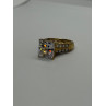 925 Sterling Silver Gold Plated CZ Ring Size 4.5
