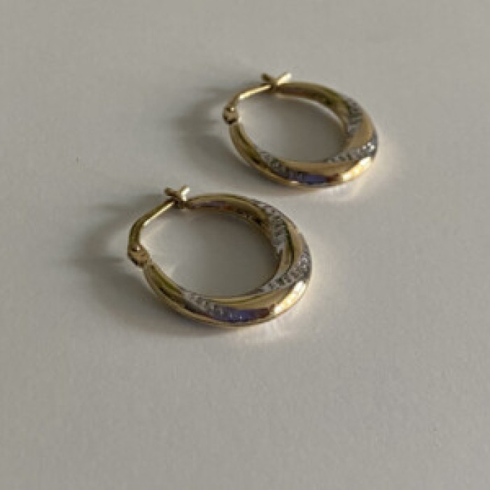 925 Sterling Silver Gold Plated (10K) Earrings