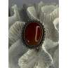 Vintage 925 Sterling Silver Carnelian Ring Size 6