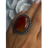 Vintage 925 Sterling Silver Carnelian Ring Size 6