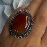 Vintage 925 Sterling Silver Carnelian Ring Size 6