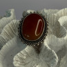 Vintage 925 Sterling Silver Carnelian Ring Size 6