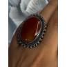 Vintage 925 Sterling Silver Carnelian Ring Size 6