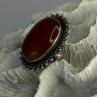 Vintage 925 Sterling Silver Carnelian Ring Size 6