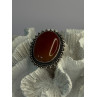 Vintage 925 Sterling Silver Carnelian Ring Size 6