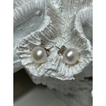 925 STERLING SILVER FRESH WATER PEARL EARRINGS LENGTH 0.35 Inch