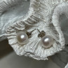 925 Sterling Silver Fresh Water Pearl Earrings Length 0.35 Inch