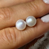 925 Sterling Silver Fresh Water Pearl Earrings Length 0.35 Inch