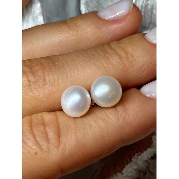 925 STERLING SILVER FRESH WATER PEARL EARRINGS LENGTH 0.35 Inch