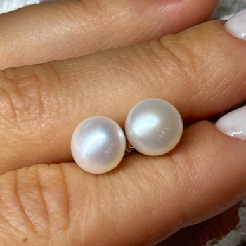 925 Sterling Silver Fresh Water Pearl Earrings Length 0.35 Inch