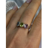 925 Sterling Silver Topaz Peridot Amethyst Ring Size 8.5