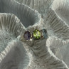 925 Sterling Silver Topaz Peridot Amethyst Ring Size 8.5