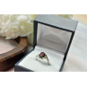 925 Sterling Silver Garnet & CZ Ring Size 6