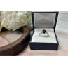 925 Sterling Silver Garnet & CZ Ring Size 6