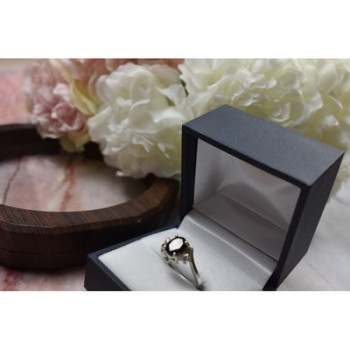 925 Sterling Silver Garnet & CZ Ring Size 6