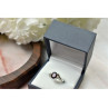 925 Sterling Silver Garnet & CZ Ring Size 6